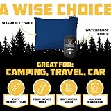 Wise Owl Outfitters Camping Pillow - Camping Essentials and Travel Pillow for Airplanes, Camping, and Travel - Memory Foam Washable Pillow - Small/Medium