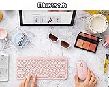 K380 Bluetooth Multi-Device Keyboard Korean/English, For Multi-OS Windows, Mac, iOS, Android, Chrome OS Support for Laptop PC Girls Boys Adult Christmas Birthday Home or Office School, Powderpink