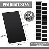 Xuhal 100 Ntag215 Black NFC Cards Blank 504 Bytes Memory Color Tags Digital Programmable Business Card Chip,Compatible with Tagmo All NFC Enabled Smartphones Devices(Rectangular)