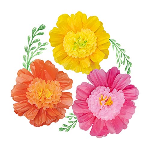 Nicrolandee 24'' 6 Pack/Set Large Tissue Paper Flowers Handcrafted Giant Paper Flowers for Wedding Backdrop Archway Decoration, Birthday, Mexican Fiesta Party, Outdoor Decorations