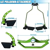 Home Gym Fitness Spreader Bar, Multi-Grip Wide Lat Pull Down Bar, Neutral Grip Handle, Lat Pulldown Attachments Long Bar for Cable Pulley System Machine, T-bar Row Landmine Attachment (SP45678)