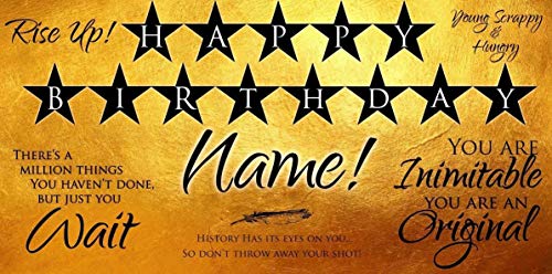 Hamilton Inspired Birthday Banner Customized Birthday Banner