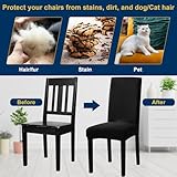 Fafua Chair Covers, Dining Room Chair Covers, Stretch Kitchen Chair Covers/Dining Room Chair Covers Set of 6, Removable Washable Dining Chair Slipcovers for Home, Hotel, Banquet