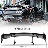 GT Wing Spoiler 47 Inch Rear Wing Compatible with 2005-2024 Ford Mustang GT350, Adjustable Angle Car Spoiler Universal, Rear Spoiler for Cars Glossy Black