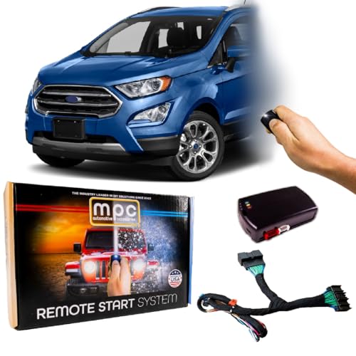 MPC Plug-n-Play Remote Start Kit Compatible with Ford EcoSport 2018-2020 - Push-to-Start ONLY - Lock-Unlock-Lock Activation (no Horn honk) Firmware Preloaded - USA Tech Support