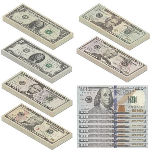 NovaPlay 700-Piece Prop Money Set - Realistic Fake Dollar Bills for Movie Props, Magic Tricks, Board Games, Birthday Parties & Educational Play | Premium Play Money for Kids, Filmmakers & Magicians