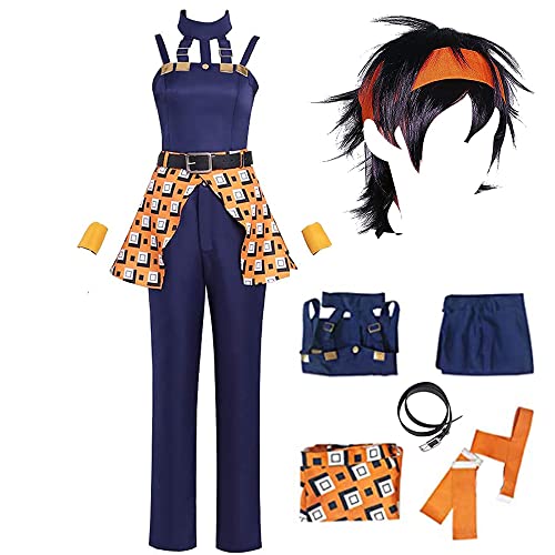 Lmetsky Narancia Ghirga Cosplay Costume Outfit Cosplay Narancia Costume Uniform With Wig Halloween Adult Party