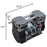 HALF OFF PONDS 6.7 CFM Deep Water Subsurface Air & Aeration Rocking Piston Air Compressor for Ponds and Lakes - Pump Only - PA-RP80PAP