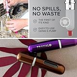 Travalo Classic HD Perfume Atomizer - Elegant Design for Valentine’s Day - Reusable, Airtight, Easy Fill Mini Pump Sprayer with Volume Window - Brown