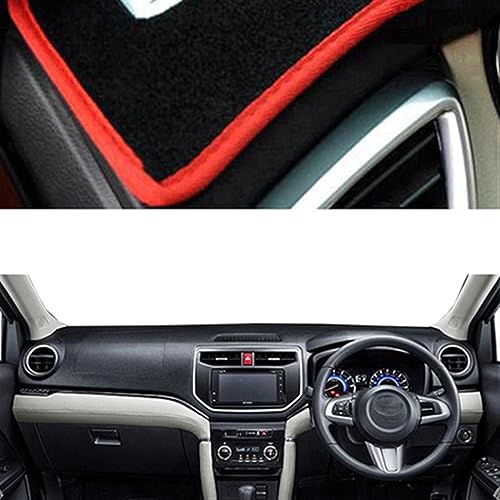 Hoangbinsn Car Auto Dashboard Cover for toyotas Rush 2018 2019 2020 Mat Carpet Cape Sunshade mat Pad Cushion 2 Layers Anti-Sun(RHD RED)