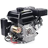 7.5HP 4 Stroke Gasoline Engine, 212 CC Air Cooled Electric Start Gas Multi-Use Engine Motor Engine Replacement