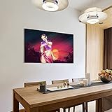 Anime Painting Canvas Wall Art Anime One Piece Sexy Beautiful Nico Robin Big Boobs Sunset Sea Seagull Background Painting Artwork Home Decor Room Decor 24x36inch(60x90cm)