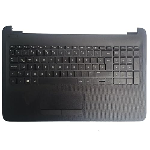 Glintique OEM Latin Keyboard for HP TPN-C125 TPN-C126 HQ-TRE LA with Palmrest and Touchpad - Silver/Black Accessories(Black)