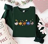 Game Valley Chicken Sweatshirt Graphic Pullover Tops, Stardew Sweater Hoodie T Shirt, Perfect Gifts for Gamers (A1)