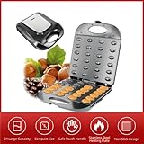 Walnut Cookie Maker 24 Holes Mold Maker Electric Walnut Cake Maker Mini Nut Waffle Bread Machine Sandwich Iron,Toaster Baking Breakfast Pan