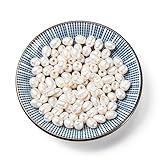 Beadthoven 100pcs 7-10mm Natural Freshwater Pearl Beads 1.8mm Big Large Hole Rice Shape White Pearls for Crafting Oval Pearl Beads for Jewelry Making DIY Bracelets Necklaces Leather Cord