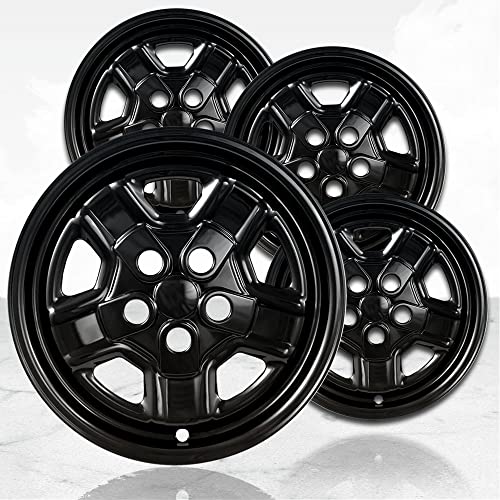 16" 4pc Gloss Black Wheel Skins (Set of 4) for Jeep Patriot 2007-2017