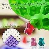 LUSHYUM Large Gummy Bear Molds 5 ML, BPA-FREE Silicone Chocolate Candy Gummy Molds with 4 Droppers and Cleaning Brush 140 Cavity, Set of 4