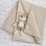 Levtex Baby - Mills Waffle Crib Bed Set - Baby Nursery Set - Taupe - Taupe Textured Waffle - 4 Piece Set Includes Quilt, Fitted Sheet, Dust Ruffle and Rope Basket