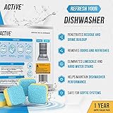 Dishwasher Cleaner And Deodorizer Tablets - 24 Pack Deep Cleaning Descaler Pods for Dish Washer Machine, Heavy Duty, Septic Safe, Natural Limescale Remover, Calcium, Odor, Smell - 12 Month Supply