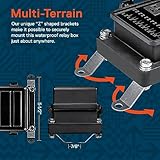 True Mods 12V Auto Waterproof Fuse 5-Pin Relay Box Block Kit w/ 12AWG + 16AWG Pre-Wired Harness [Bosch Style Relays & Fuses] Universal Relay Panel for DC Automotive Vehicles Cars Marine Boat Jeep UTV