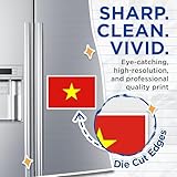 (2 Pack) Vietnam World Flag Magnets - Pride - 5 Inches On Longest Side - Premium Magnet - Choose from Over 200 Countries - for Cars, Refrigerators, Toolboxes, Lockers - Made in USA - MAG1013