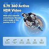 Insta360 X3 Motorcycle Kit (New Version) - Waterproof 360 Action Camera with 1/2" 48MP Sensors, 5.7K 360 Active HDR Video, 72MP 360 Photo, 4K Single-Lens, 60fps Me Mode, Stabilization