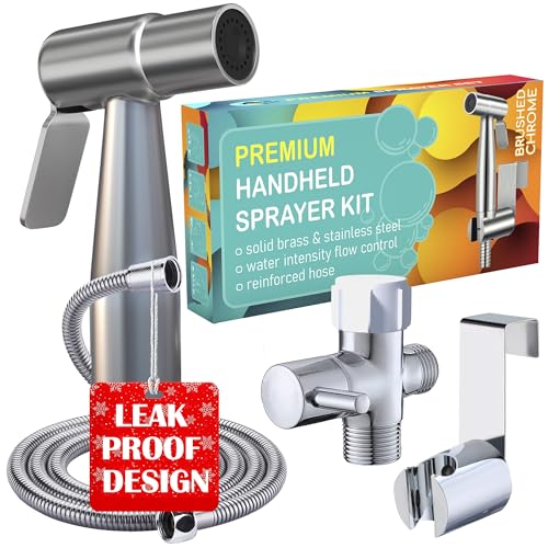 Premium Bidet Sprayer - Handheld Bidet Jet Spray for Toilet | Adjustable Water Pressure | Leak-Proof Stainless Steel Toilet Bidet Sprayer | Muslim Shower | Cloth Diaper Washer | Bathroom Bidet