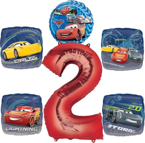 Cars 2nd Birthday Party Supplies Balloon Bouquet Decorations