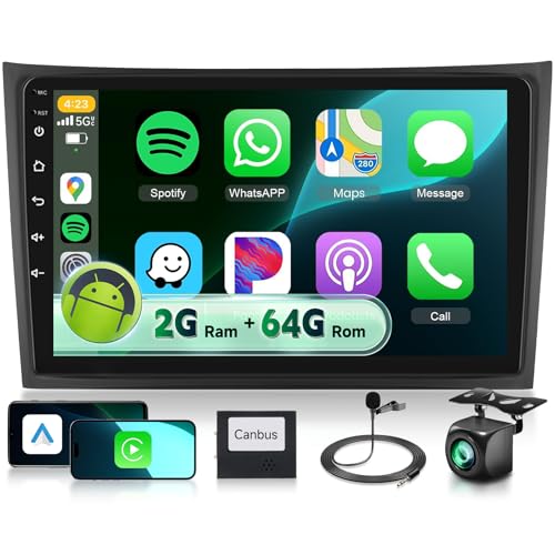 2G+64G Android 13 Car Stereo for Volvo XC90 2004-2013 with DSP/Wireless Carplay/Android Auto, Sellrich 10 inch Touch Screen Radio with GPS WiFi Bluetooth FM/RDS Mirrorlink Backup Camera