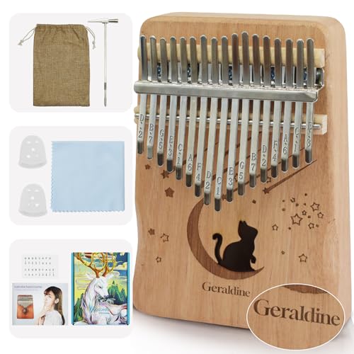 17 Key Kalimba Thumb Piano - Personalized with Your Name, Engravable Finger Piano, Perfect Musical Gift for Birthdays & Holidays-D