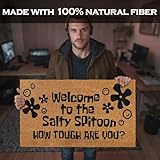 MAINEVENT Welcome to The Salty Spittoon Door Mat 30x17 Inch, Salty Spittoon Doormat, House Decor, Funny Nerd Gift Geek Decor Funny Nerdy Decor