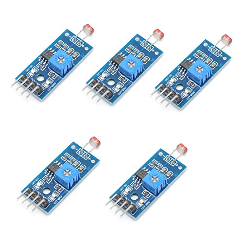 Oiyagai 5pcs LM393 Light Detection Optical Sensitive Resistance Sensor Module Photosensitive Sensor for Arduino (4PIN)