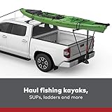 Yakima LongArm Aluminum Hitch Mounted Adjustable 3 Position Tailgate Truck Bed Extender Rack for Hauling Kayaks, Lumber, and Ladders, Black