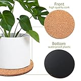 Augshy 8 Pieces 4 Sizes Cork Plant Saucers Plant Mats Round Coasters Pad for Plants House Garden Indoors Pots DIY Craft Project (4 Inches, 6 Inches, 8 Inches, 10 Inches)