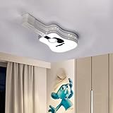 RUNNUP Modern LED Acrylic Flush Mount Lamp Guitar Ceiling Lighting White Light for Kids Bedroom Living Room Dining Room