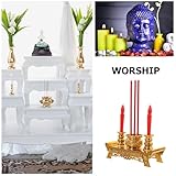 Beaupretty Led Decor Led Electronic Incense Burner Stick Buddhist Candle Lamp Retro Light Chinese Traditional Candlestick Feng Shui Buddhist Worship Prayer Altar Supplies Dragon Incense Burner