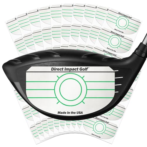 Direct Impact Golf Ultra-Thin Golf Impact Tape 200 Driver Impact Labels: Instant Feedback for Distance, Accuracy, Consistency