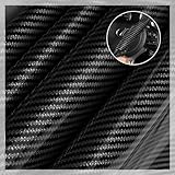 Car Steering Wheel Cover Set Bright Carbon Fiber Wrap Non-Slip 3pcs Steering Wheel Accessories 14.5-15 inch Universal (Black)