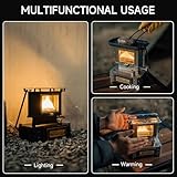 GOOUT SPRINGHILL oil lamp stove Paraffin Burner Iron Stove, Oil Lantern, Camping Stove, Stove Lamp, Outdoor, Cooker, Barbecue, Includes Refill, Storage Bag Included (Black)