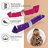 40pcs Heatless Spiral Hair Rollers with Styling Hooks, 22inch/55cm, No Heat Damage, DIY Kit for Long & Medium Hair