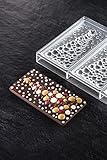 Pavoni PC5037 Polycarbonate Chocolate-Bar Mold with Three Xmas-Bubble-Tree Cavities, Each 77mm x 154mm x 13mm High