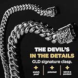 GLD Micro Cuban Link Chain for Men and Women - 14K 3MM White Gold - 20”