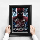 HWC Trading Amazing Spider-Man 1 Andrew Garfield 16 x 12 inch Framed Gifts Printed Poster Signed Autograph Picture for Movie Memorabilia Fans - 16" x 12" Framed