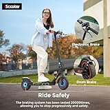 iScooter Electric Scooter, 12 Miles Long Range, 15.6 Mph Top Speed, Commuting Electric Scooter with Cuise Control, Double Braking Systems E Scooter for Adults and Teens - i8