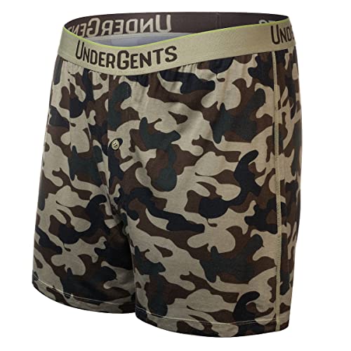 UnderGents Men's Ultra-Soft Boxer Short. Freedom & Cooling Comfort Underneath (Camo size: 3XL)