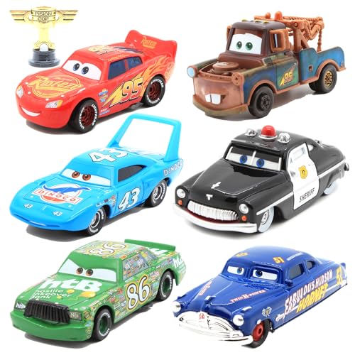 rozuka 6 Piece Car 3 Toys, Movie Car, Die-cast Toy Cars, Birthday for Boys Over 3 Years Old (6 Piece)