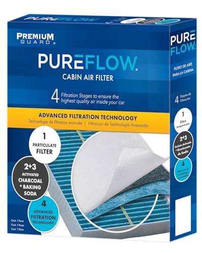 PureFlow Cabin Air Filter PC6286X | Fits 2015-2024 Ford Edge, 2013-2020 Fusion, 2013-2020 Lincoln MKZ, 2019-2023 Nautilus, 2016-2018 MKX, 2017-2020 Continental