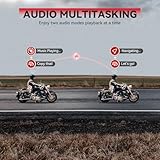 XGP X10 10 Riders Group Mesh Motorcycle Intercom, 3000m Motorcycle Bluetooth Headset V5.3 with Audio Multitasking, Helmet Communication Systems with Hi-Fi Speakers for ATV/Snowmobile/Ski, 2 Pack