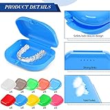 Tanlade 40 Pcs Retainer Case with Vent Holes 10 Colors Dental Storage Container Mouth Guard Container Case Multicolor Dental Retainer Box for Office Travel